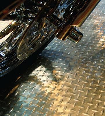 Flexco metallic-look rubber tile