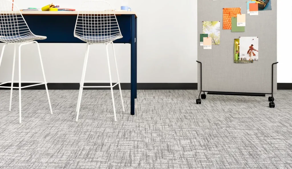 Desk on nylon carpet