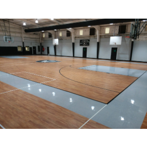 wood designed vinyl gym floor 