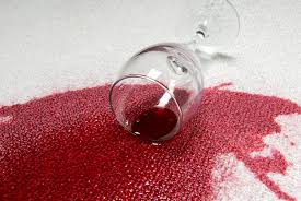 red wine carpet spill