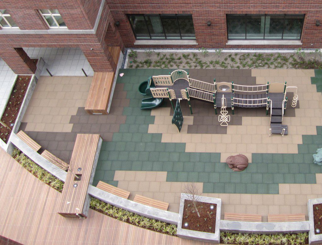 Dinoflex Playground Tiles Ramona Apts Overhead Shot 180dpi