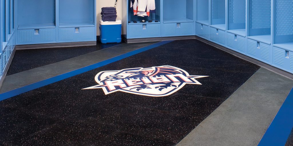 locker room sports flooring