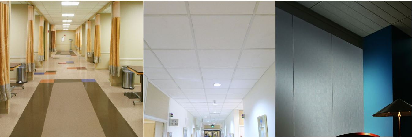 healthcare floors and ceilings on contract