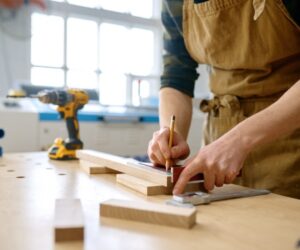 floor being crafted by worker