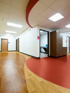 Hospital Floor with colorful pattern