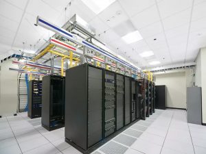 Server room with moisture resistant tile