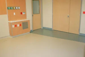 commercial sheet flooring in hospital