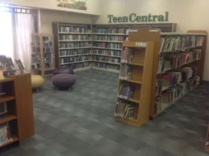 Carpet installed in school library