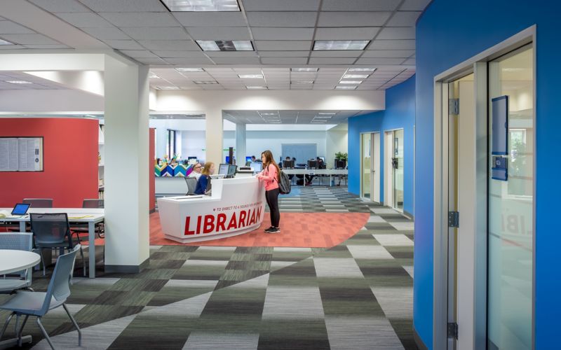 Mohawk Carpet Tile in Library