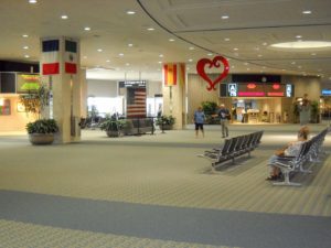 Carpet installation in international airport