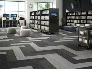 Flexco Crosswire Woven Vinyl Flooring Scene