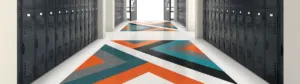 Armstrong AHF vinyl composition tile in education hallway
