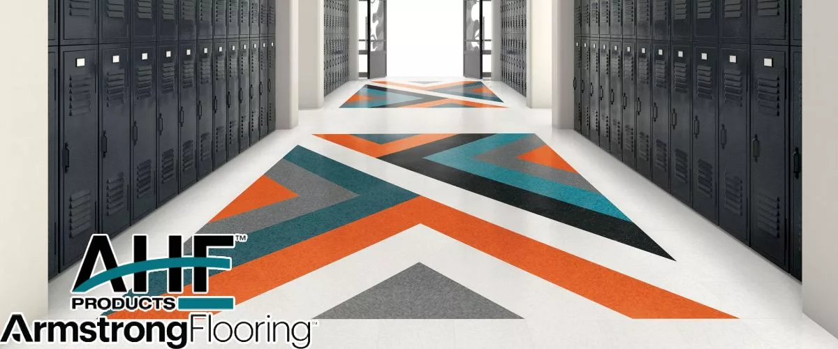 Armstrong Flooring Imperial Texture VCT for school hallway