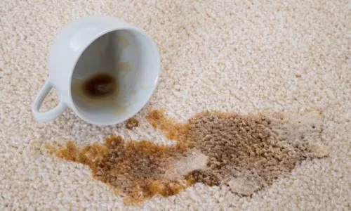Coffee stain on carpet