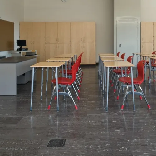 flooring options for high traffic classroom