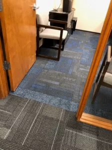 Carpet tile installation photo
