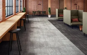 Commercial carpet tile room scene