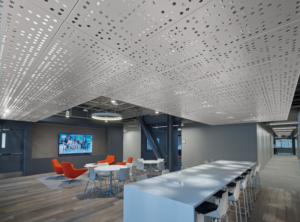 Armstrong Metalworks RH200 commercial ceiling offers recycled content