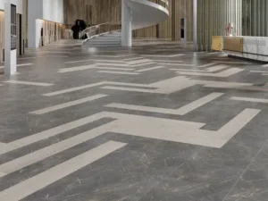 LVT luxury vinyl tile plank in high traffic area install
