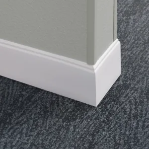 Flexco wall base with carpet tile