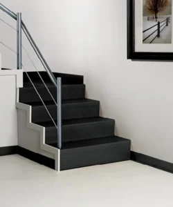 Black vinyl stairs